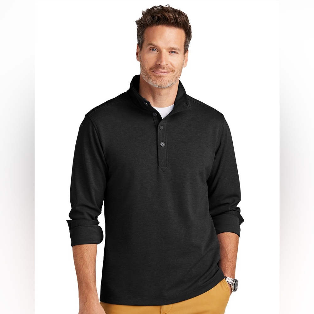 🧥✨ Brooks Brothers Men’s Mid-Layer Stretch 1/2-Button Pullover ✨🧥